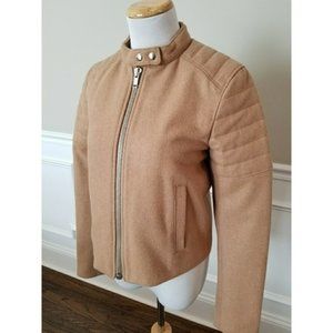 GAP Camel Wool Moto Jacket